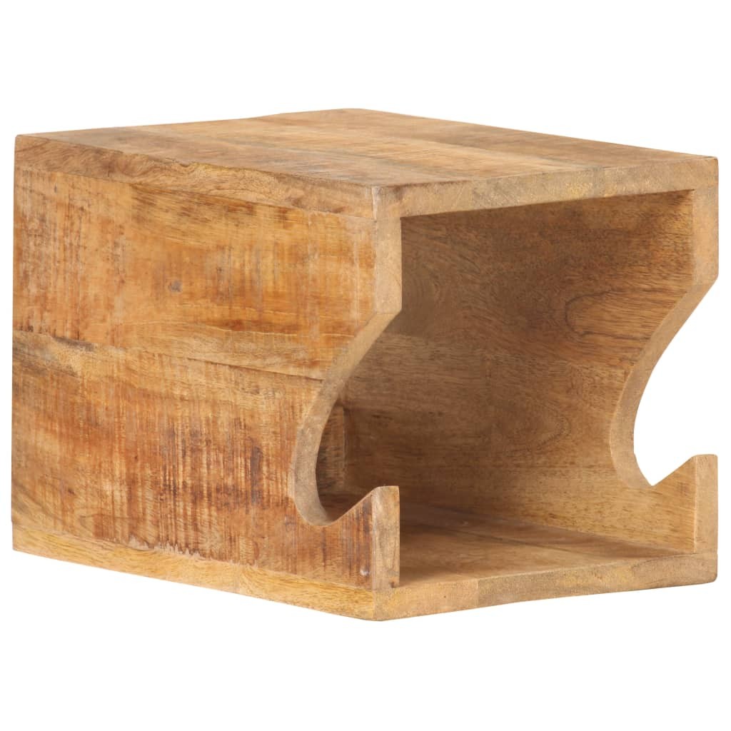 Wall Mounted Bicycle Rack 35x25x25 cm Solid Rough Mango Wood